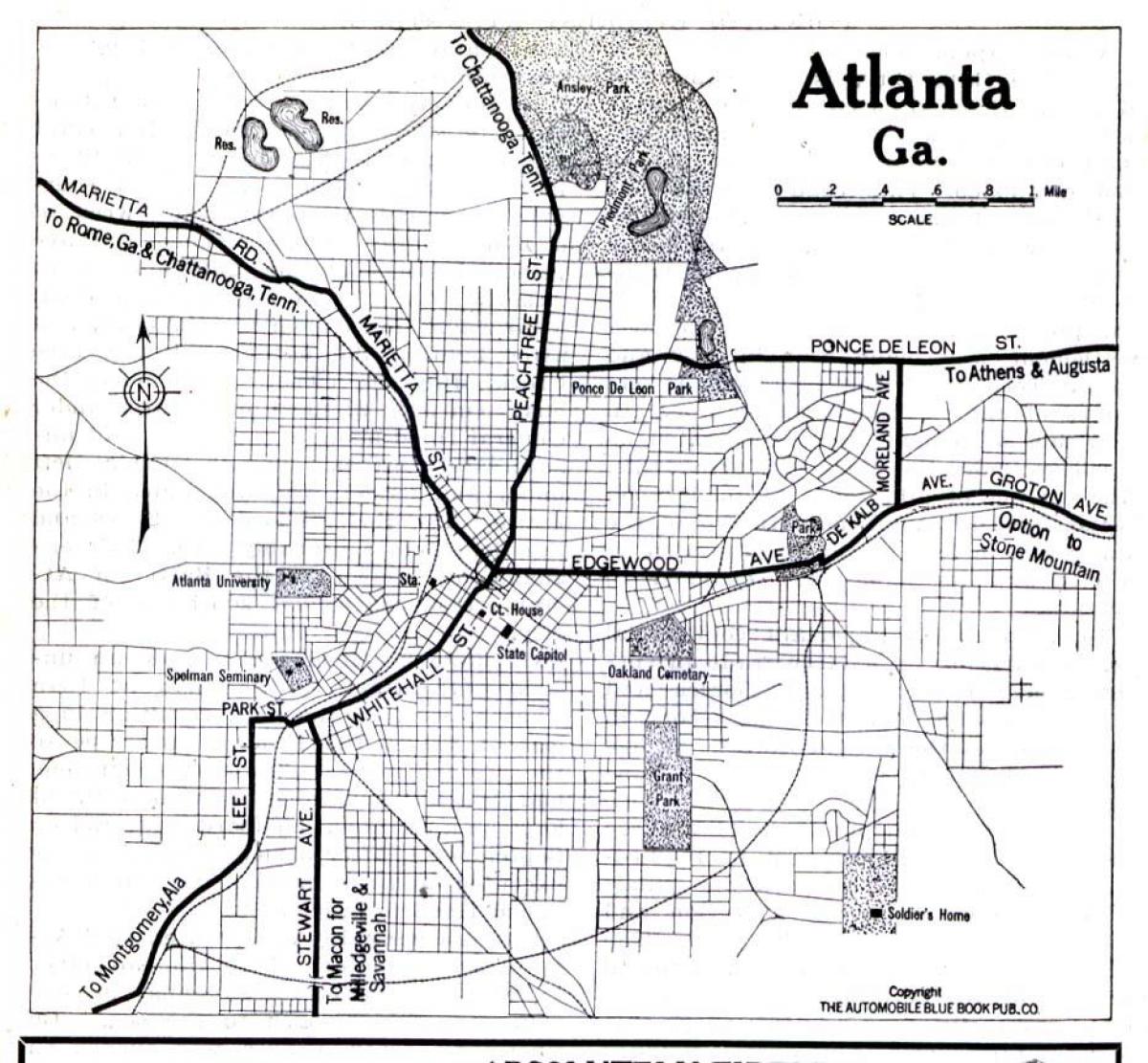 karta Atlanta Georgia