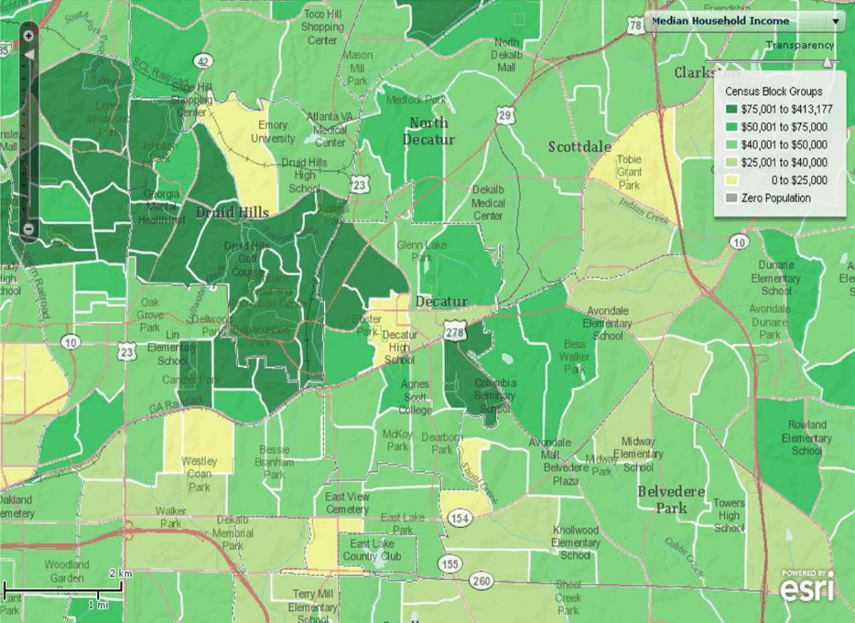 demografske karte Atlanta