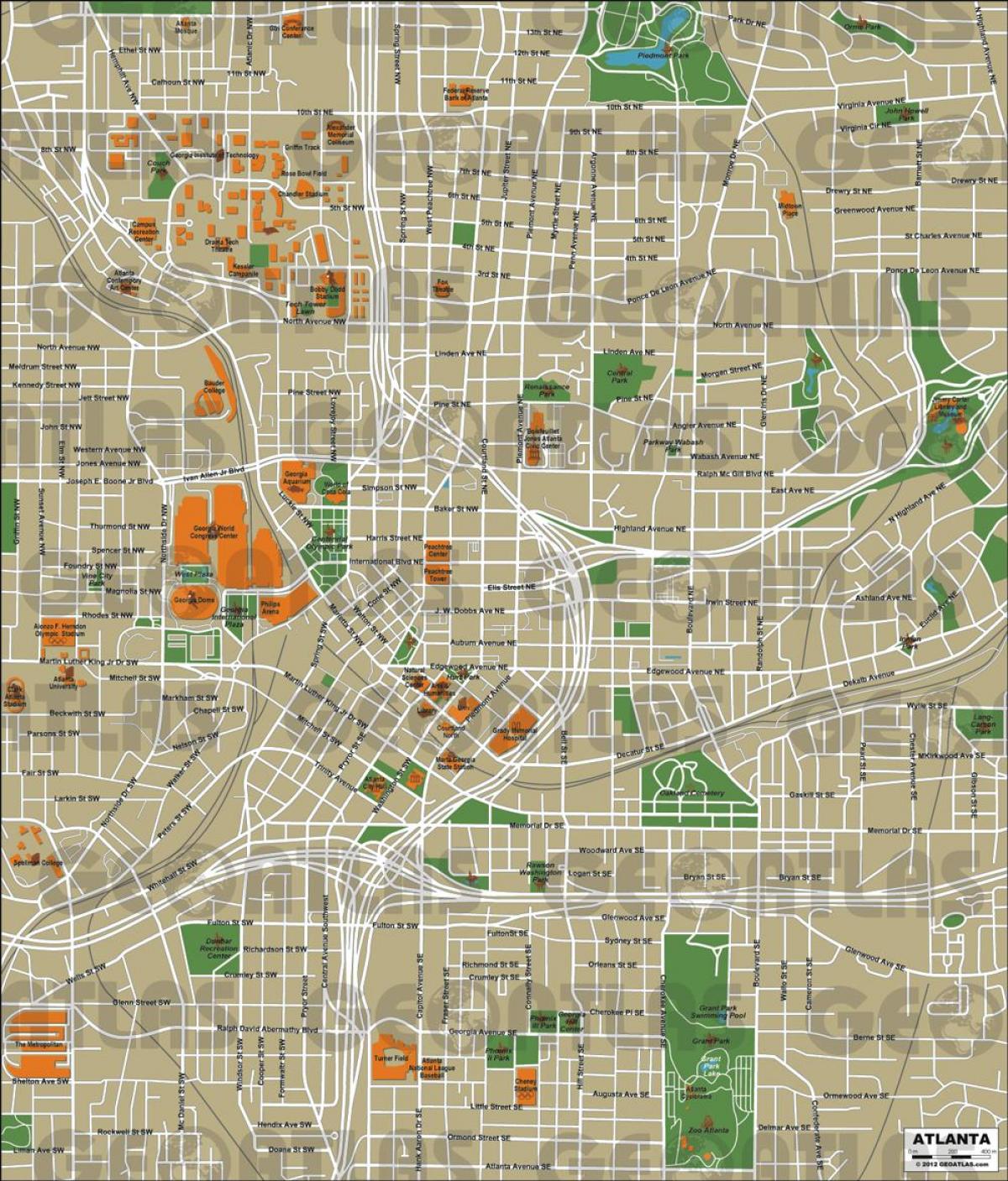 grad Atlanta na karti