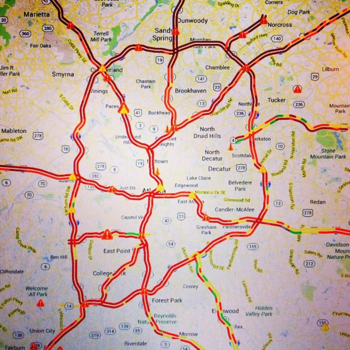 karta Atlanta promet