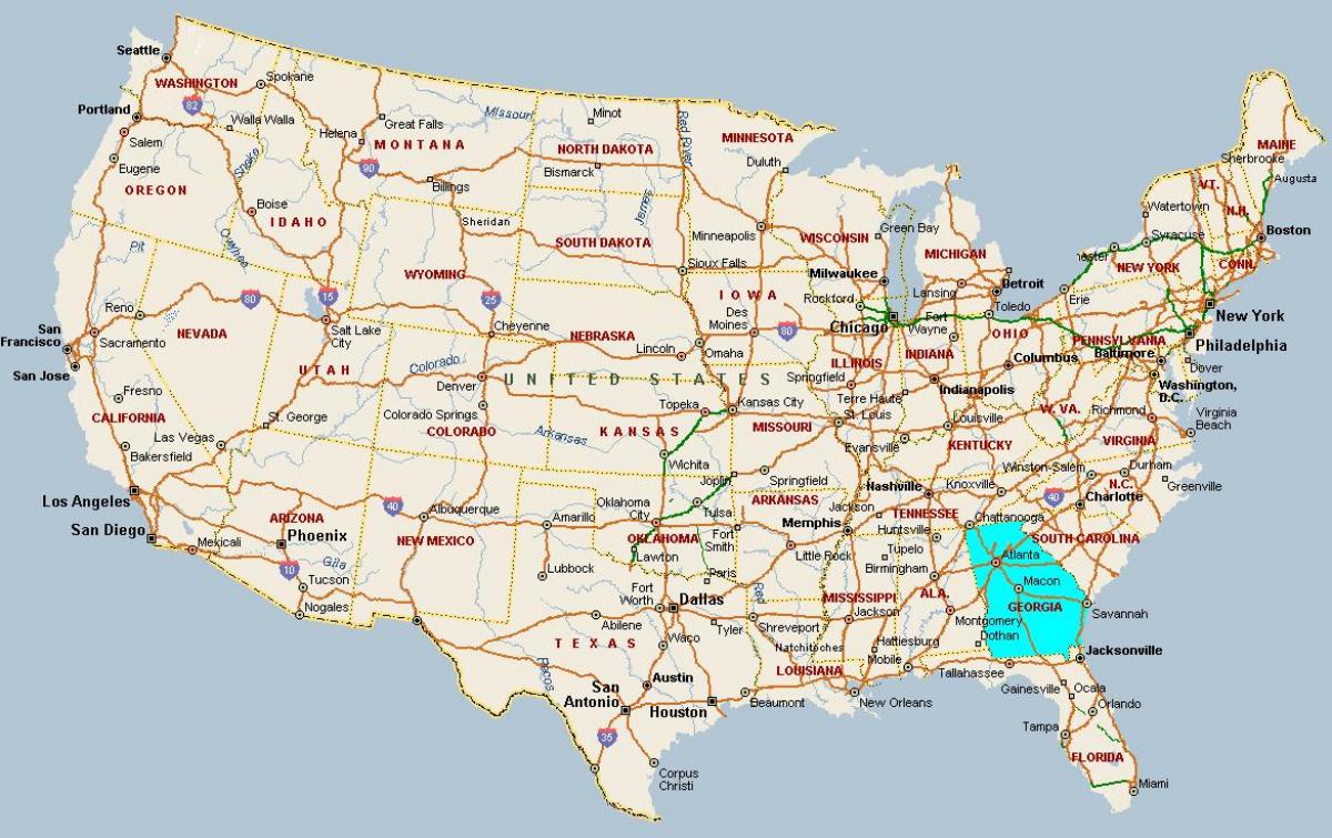karta SAD-Georgia