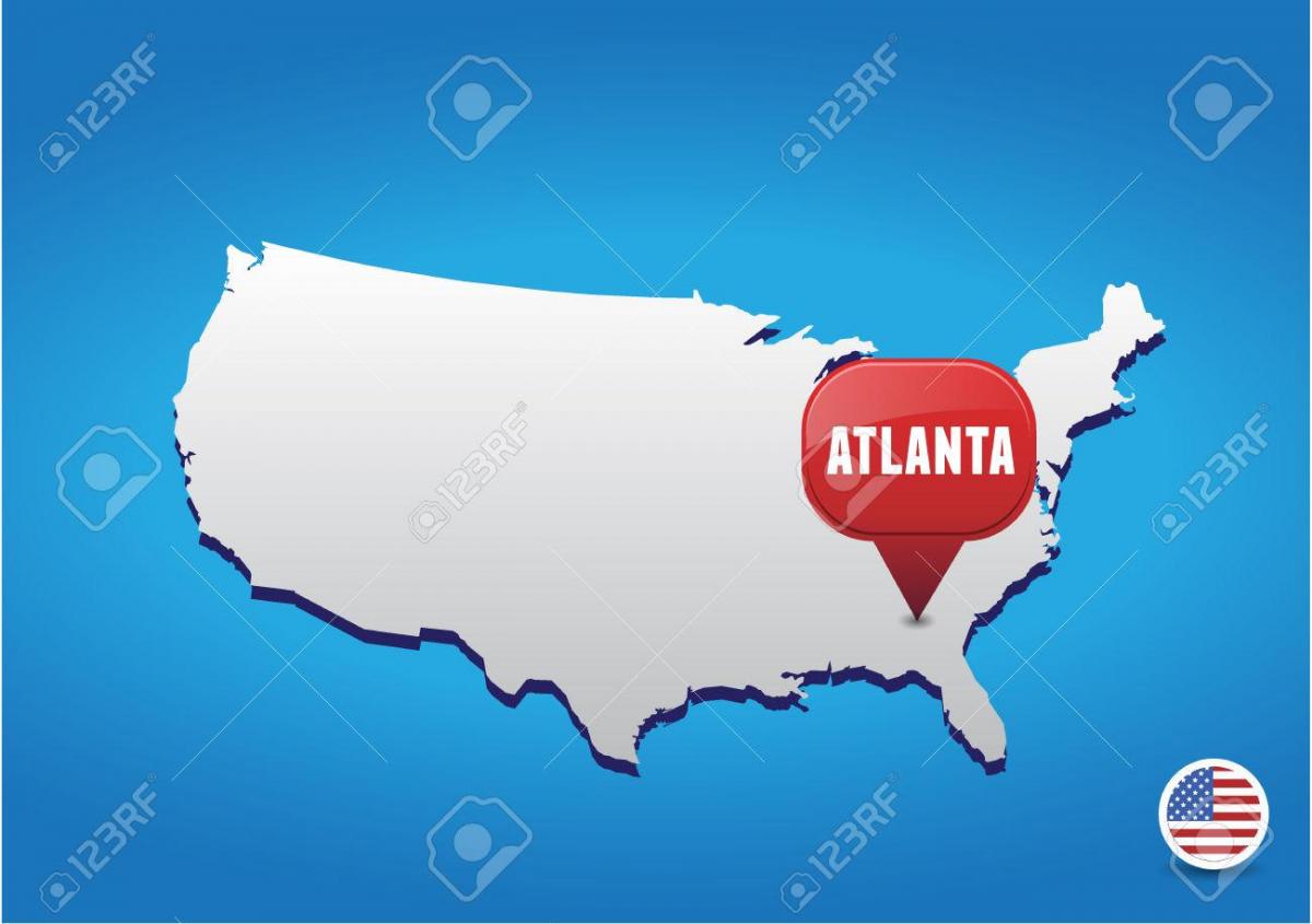 Atlanta na karti SAD-u