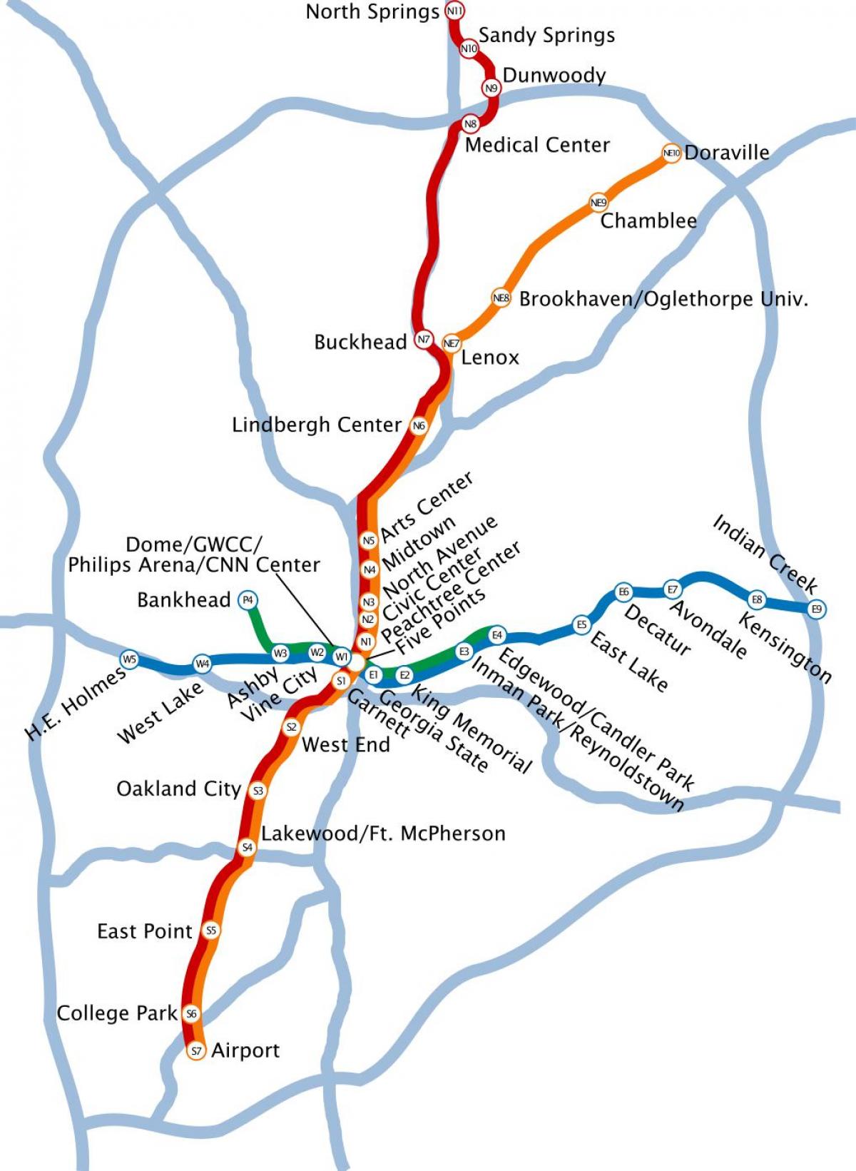 karta metro Atlanta