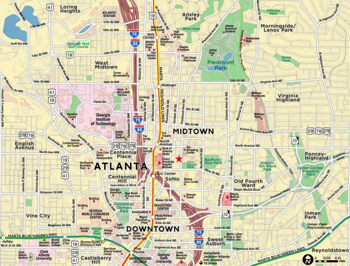 karta midtown Atlanta