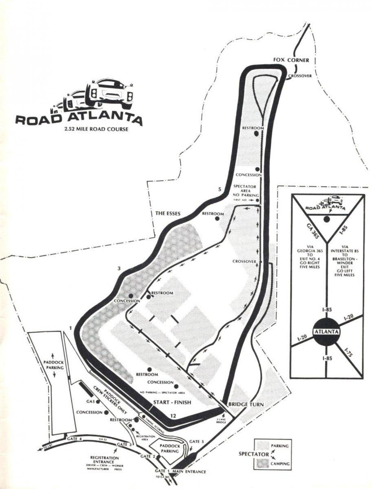 karta staze Atlanta