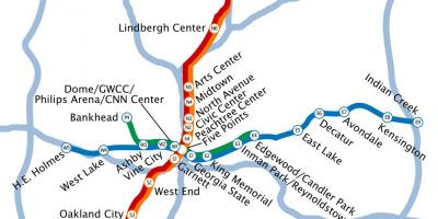 Karta metro Atlanta