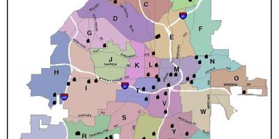 Karta zone Atlanta na karti